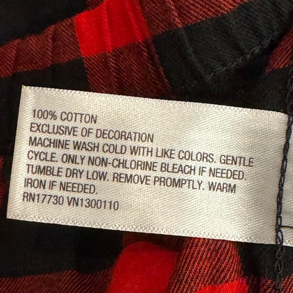 WONDERSHOP Men’s Lounge /
Pajama Set Red Buffalo Check, 💯 % Cotton NWT - Picture 3 of 16